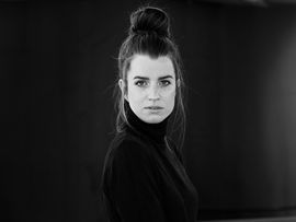 Christmas in Innsbruck Porträt schwarz weiß