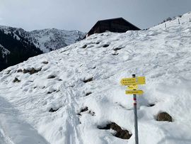 Beschilderung Skitourenweg Steinberg