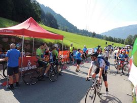 Starter beim internationalen Horn-Radrennen in Kitzbühel