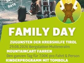 Family Day organisiert von der Krebshilfe Tirol veranstaltet am 29.08.2026