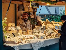 Viktorianischer Weihnachtsmarkt Stand