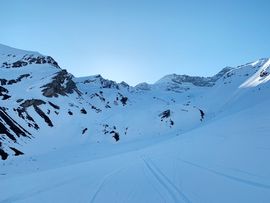 Kleiner Kaserer Skitour Aussicht auf Gipfel