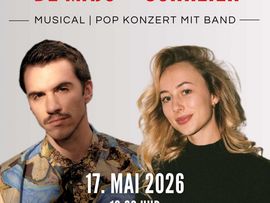Werbeplakat mit den beiden Darstellern und Infos