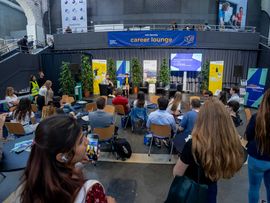 Die Messehalle der career and competence messe in Innsbruck