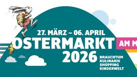 Werbebanner des Ostermarkts mit Infos