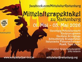 Plakat für das Mittelalterspektakel zu Rattenberg