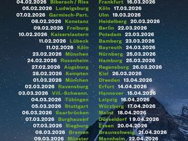 Übersicht aller Termine des Banff Festivals in Deutschland