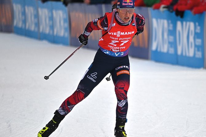 Anna Gandler beim Rennen