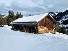 Hütte in Winterlandschaft Steinberg