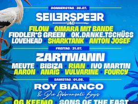 Lineup mit Künstlern