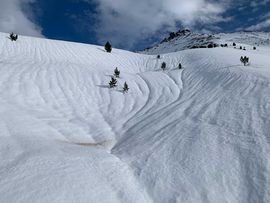 Windverwehungen unter der Eiskarspitze