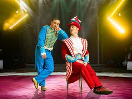 2 Clowns im Circus Knie in Innsbruck