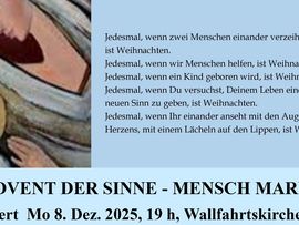 Marienbild und Gedichtstext