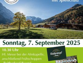 Plakat für Kirchtag auf der Engalm