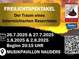 Flyer Theaterstück "Der Reservist", Nauders