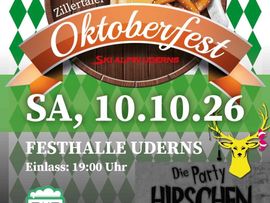Werbeplakat mit Maßkrug und Schlager-Band