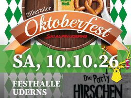 Werbeplakat mit Maßkrug und Schlager-Band