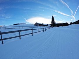 Skitour Sattelberg Zaun Winterlandschaft