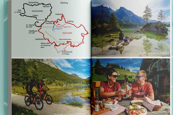 Buchseite Mountainbiken mit Streckenkarte