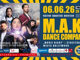 Werbeplakat mit Darstellern und Infos zum Event