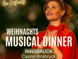 Informations Plakat für das Musical Dinner "The Musical Sound of Christmas - Neu Erstrahlt"