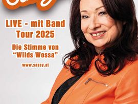 Plakat für Sängerin Sabine "Sassy" Holzinger in Telfs
