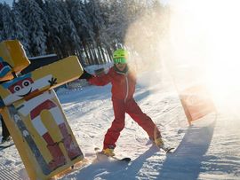 Skifahrer im Kinderland Patscherkofel