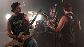 Rocker auf der Bühne