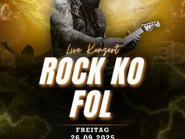 Informationsplakat für das Rock Ko Fol Konzert