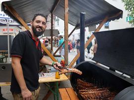 Grillstand beim Telfer Dorffest