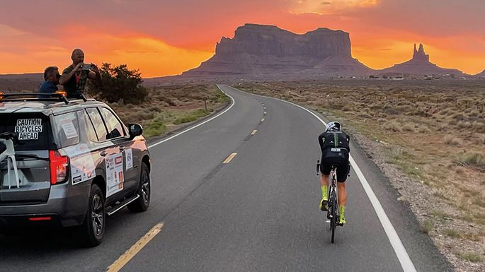 Kurt Matzler beim "Race Across America" (RAAM)