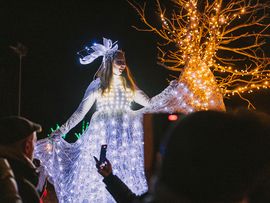Lichtfiguren beim Herzleuchten Zell am Ziller