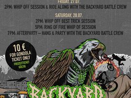 Poster "Backyard Battle" auf der Mutterer Alm