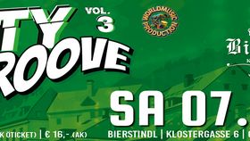 grünes Werbeplakat City Groove