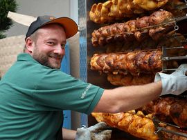 Grillstand beim Telfer Dorffest