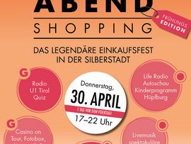 Plakat für das Abend Shopping in Schwaz