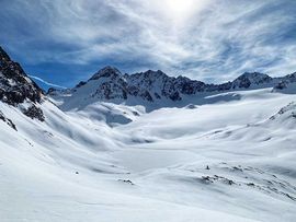 Aussicht auf Talkessel unterhalb des Bachfallenkopfes