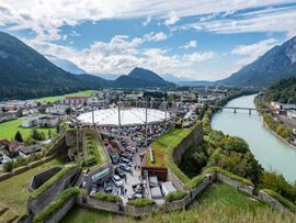 Landschaftsaufnahme vom Autofestspiel Kufstein